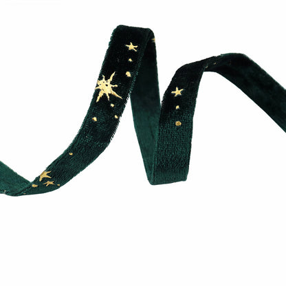 10MM/25MM/50MM Embroidered Velvet Ribbon 35 Yards Pack