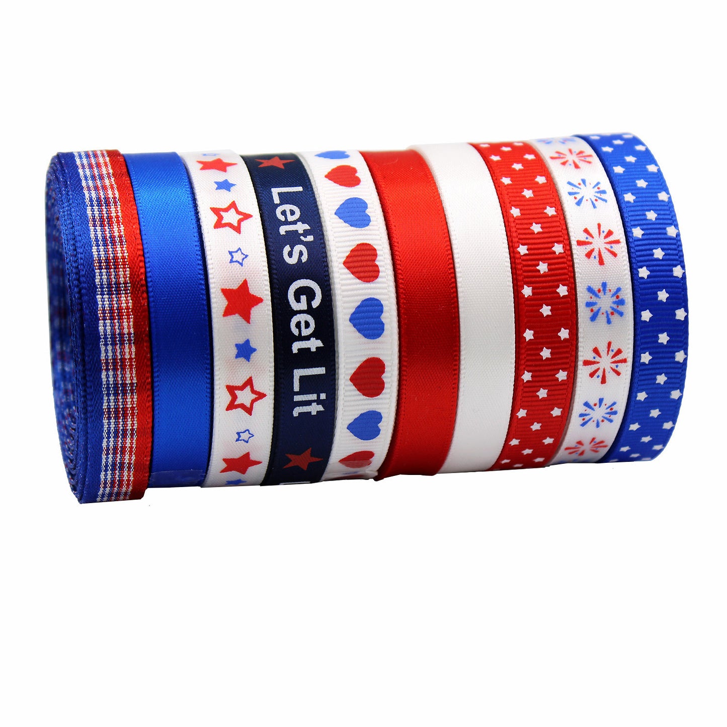 9mm American Flag Ribbon for Independence Day 10 Colors