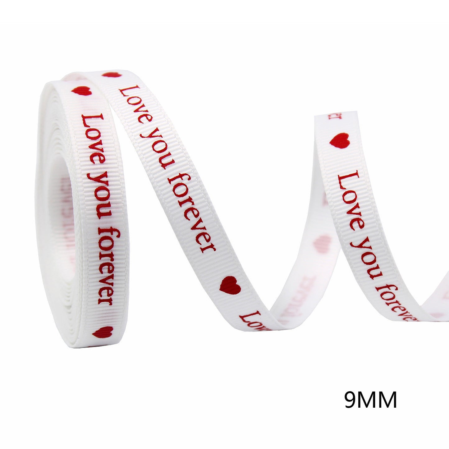 9mm 7 Color Valentine's Day Gift Ribbon for Crafting and Packaging