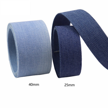 10mm/16mm/25mm/40mm Denim Fabric Edge Binding Ribbon 10 Yards