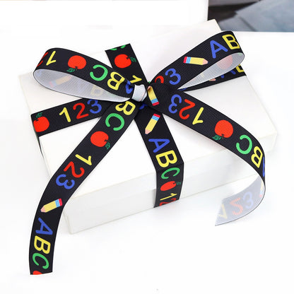 22mm Back-to-School Ribbon for Gift Wrapping 8 Pack 40 Yards