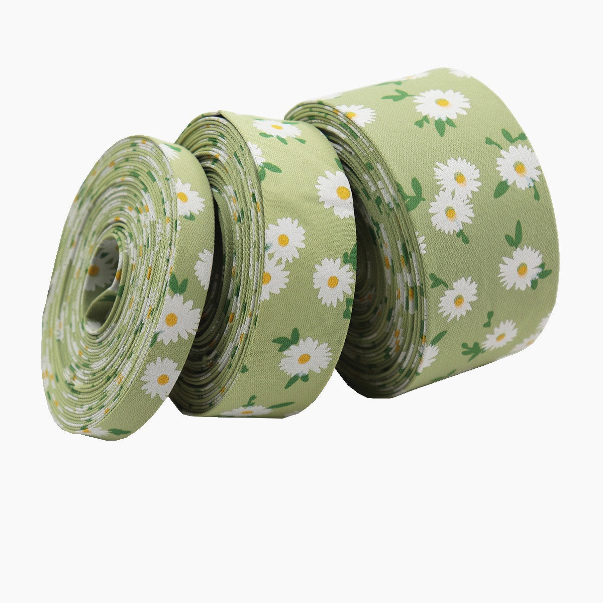 10/25/38mm Flower Printed Fabric Ribbon Set in 6 Colors