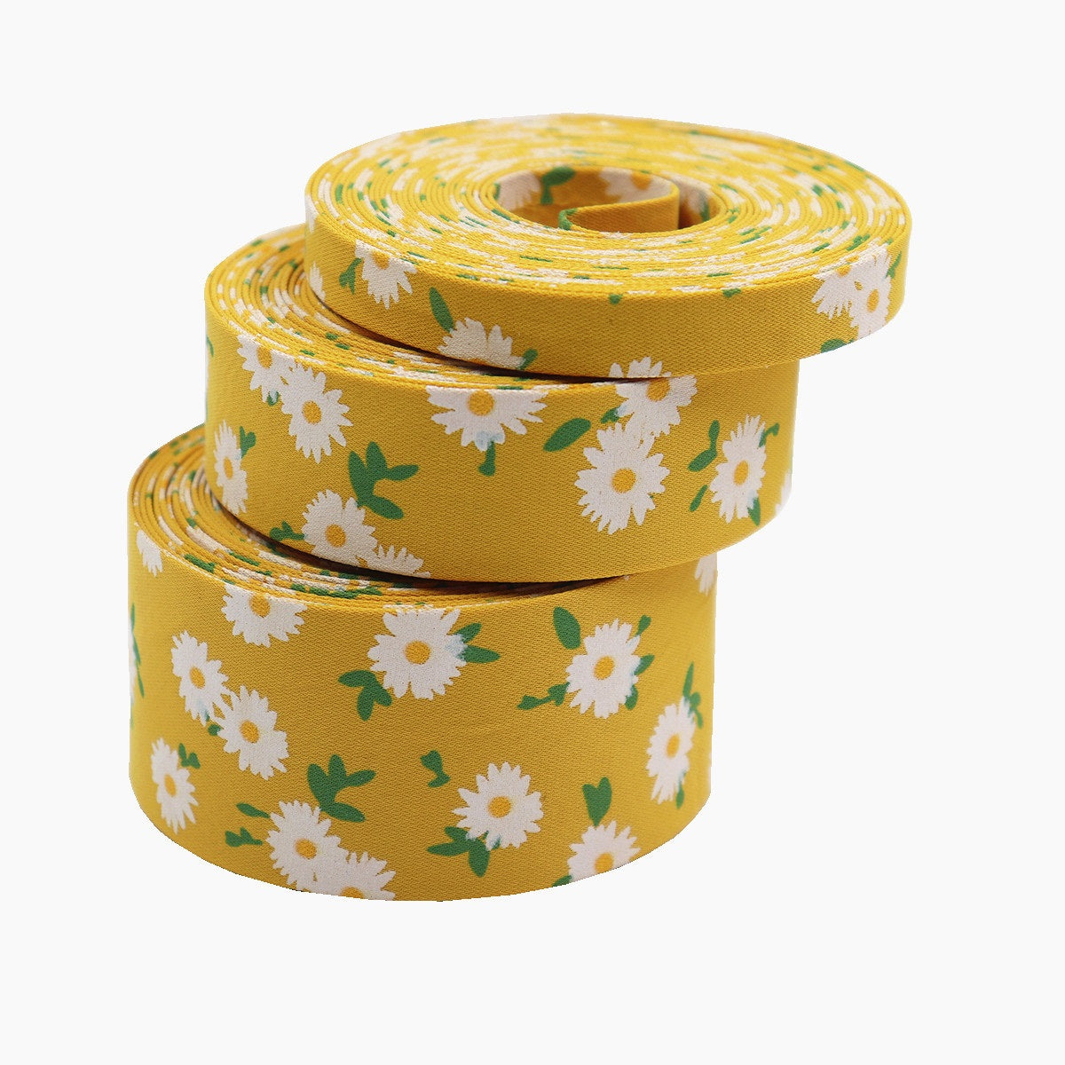 10/25/38mm Flower Printed Fabric Ribbon Set in 6 Colors