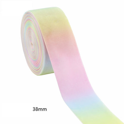 10/25/38MM Velvet Gradient Candy Color Ribbon 3 Pack