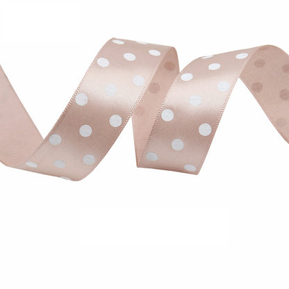 25mm Polka Dot Double-Sided Satin Ribbon 12 Color