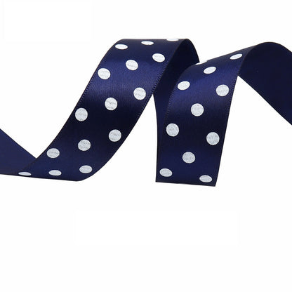 25mm Polka Dot Double-Sided Satin Ribbon 12 Color