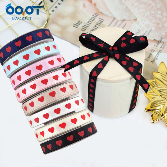 Ribbons de Saint-Valentin de 10 mm pour emballage cadeau, pack de 8 couleurs