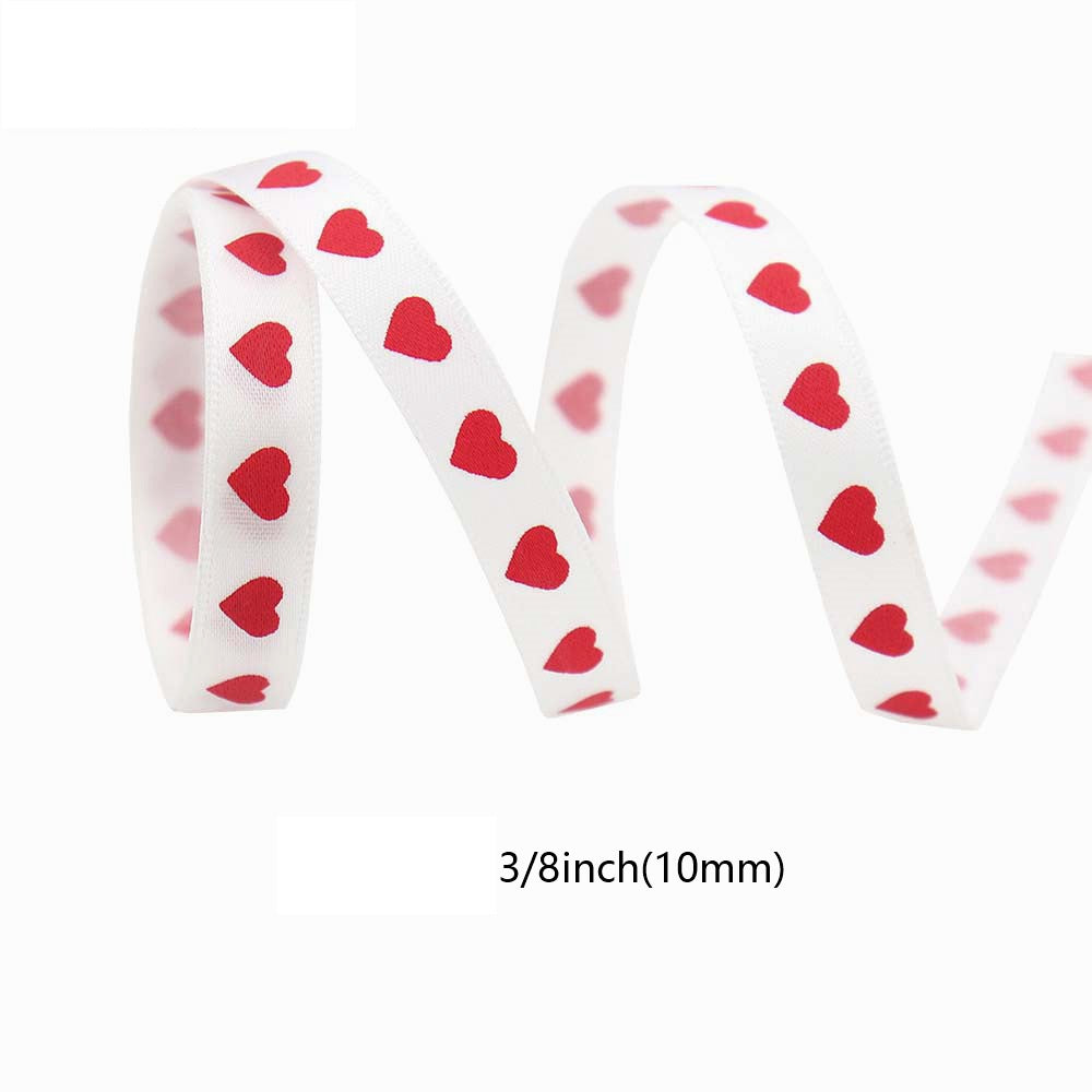 10mm Valentine's Day Love Ribbons for Gift Wrapping 8 Color Pack