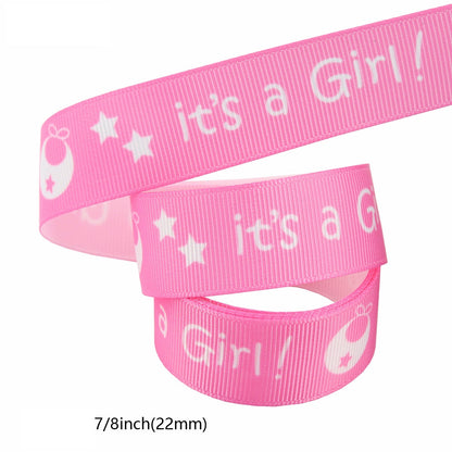 22mm Pink Girl's Birthday Party Ribbon 8 Colors Pack