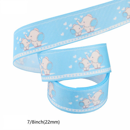 22mm Blue Boy Birthday Party Decor Ribbon 8 Pack 40 Yards (5 Yards per Roll)