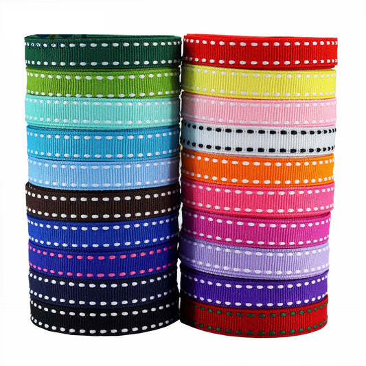 10mm Gestreepte Lint Set 20 Kleuren (5 Yards per kleur)