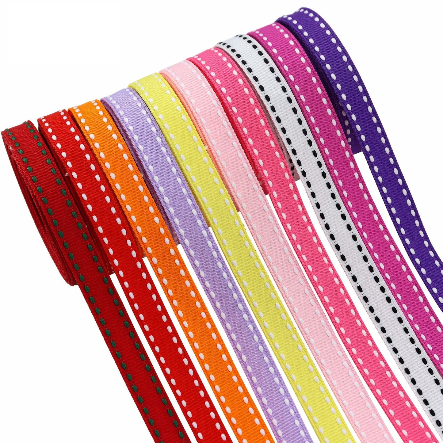 10mm Striped Ribbon Set 20 Colors (5 Yards per color)