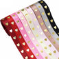 16mm Heart Hot Stamping Valentine's Day Ribbon 9 Colors Pack