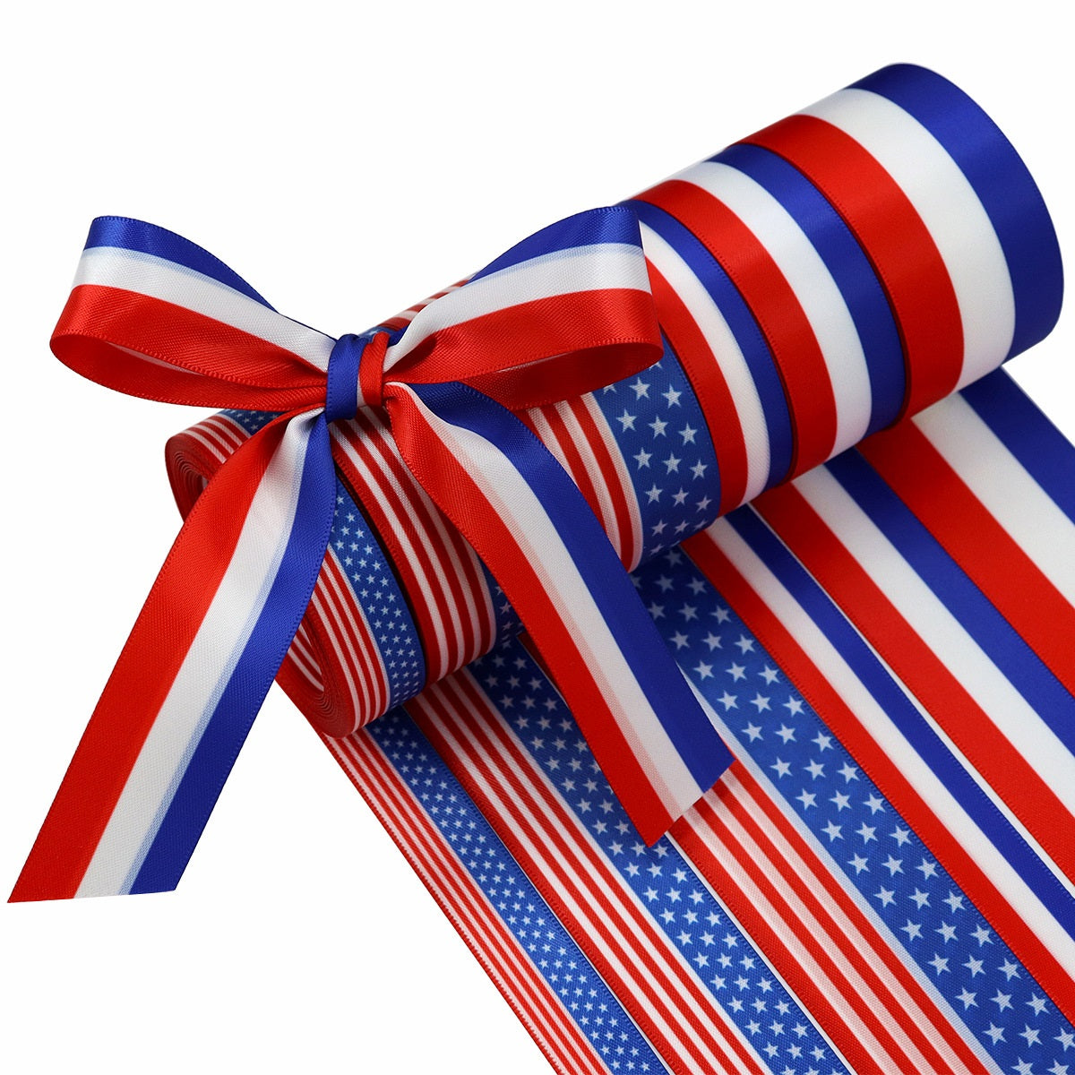 16/25/38mm American Flag Independence Day Ribbon 6 Pack