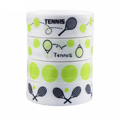 19mm Tennis Grosgrain Ribbon Cheerleader Hair Decorative 4 Pack