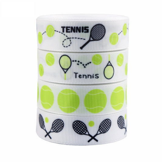 Cinta Grosgrain de Tenis de 19 mm para el Cabello de Animadora Decorativa Paquete de 4