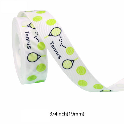 19mm Tennis Grosgrain Ribbon Cheerleader Hair Decorative 4 Pack