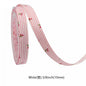 10/25/38MM Pink Cherry Striped Pet Ribbon 10.9 Yards