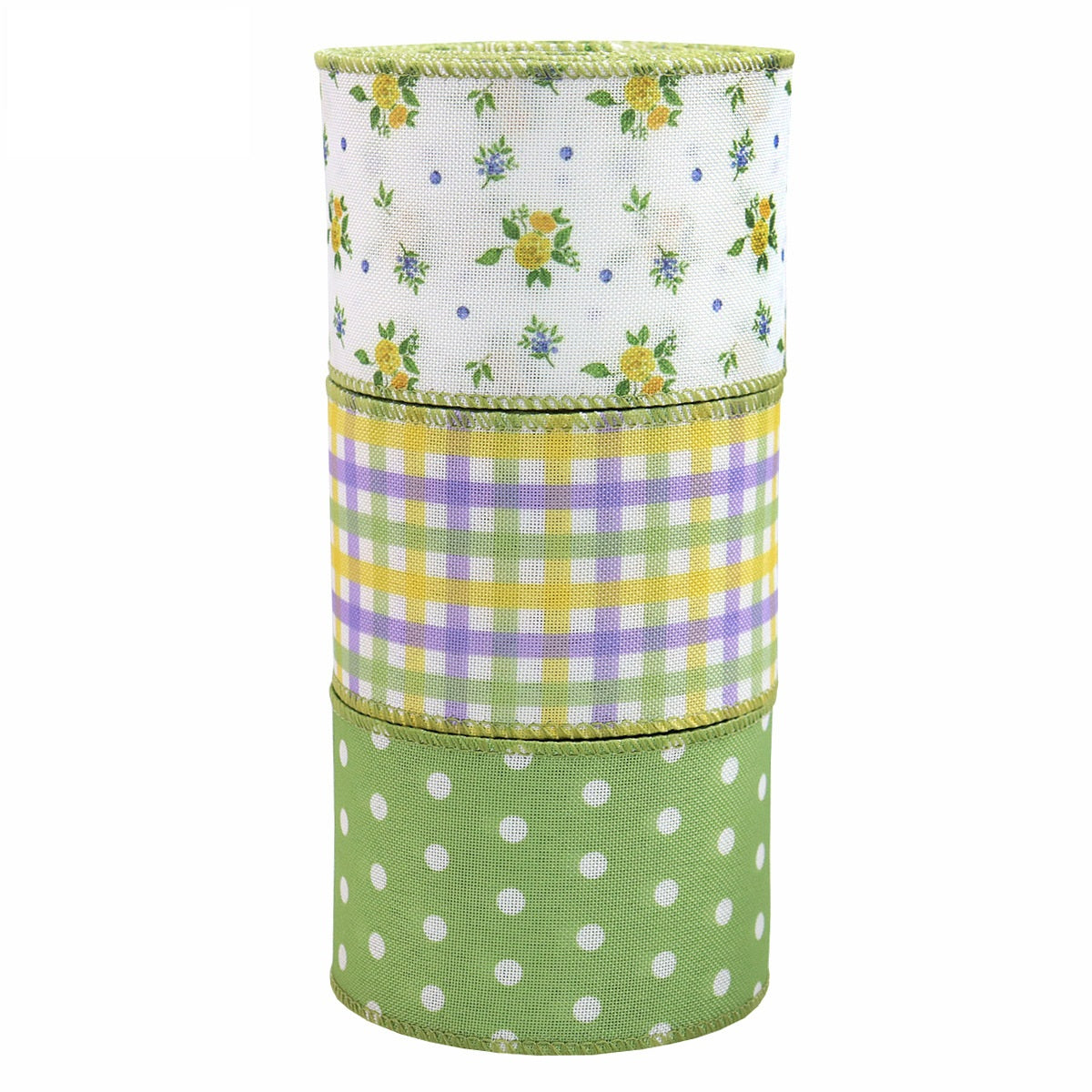 63mm Frühling Blume Drahtkante Häkelband 5 Yards pro Rolle