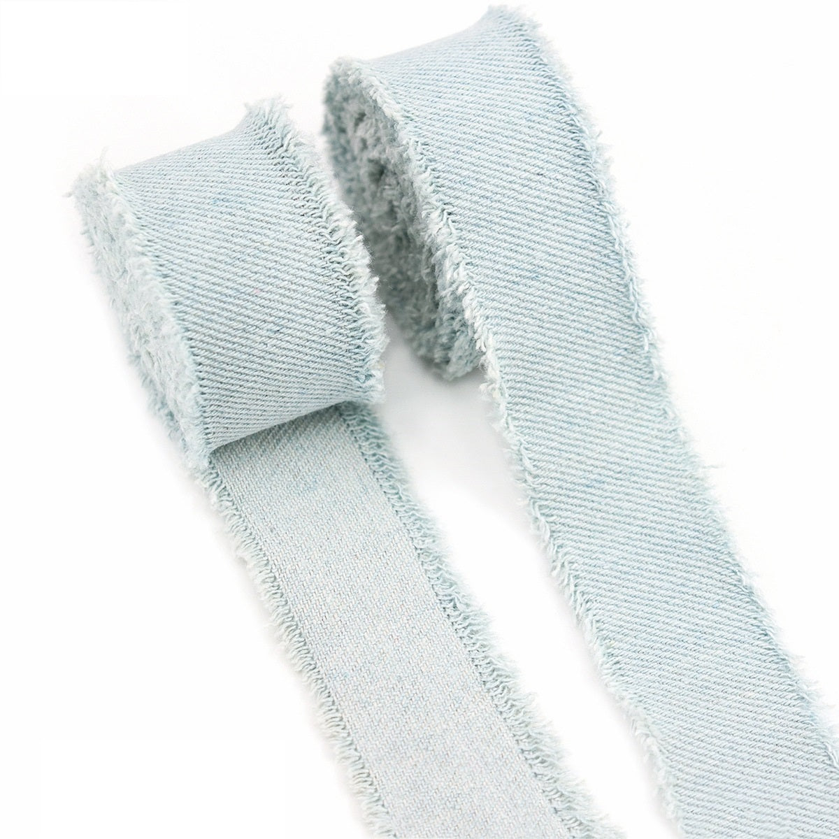 3/4/5cm Light and Dark Denim Ribbons 9 Pack