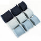 3/4/5cm Light and Dark Denim Ribbons 9 Pack