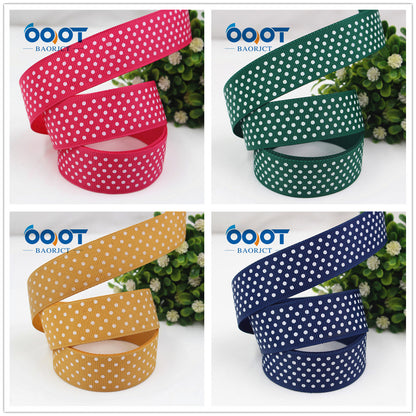 25mm Polka Dot Grosgrain Ribbon - 22 Color(10 Yards per Roll)