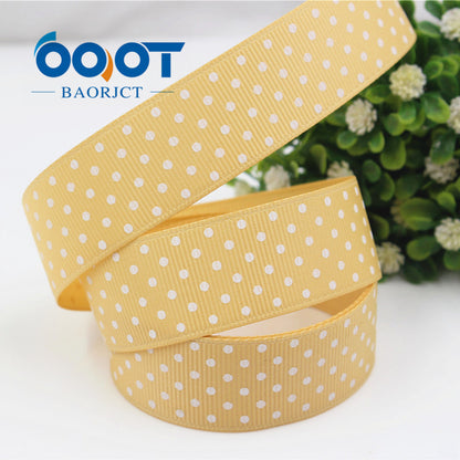 25mm Polka Dot Grosgrain Ribbon - 22 Color(10 Yards per Roll)