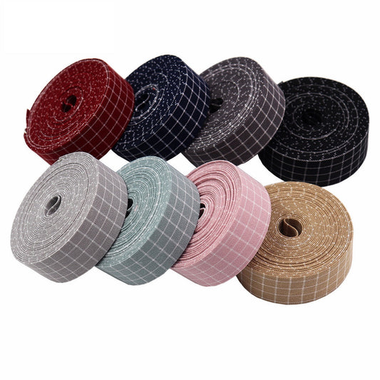 10mm/25mm/38mm Cotton Square Patch Ribbon 8 Colors