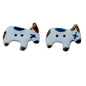 Cute Puppy Dog Shape 2 Hole Handmade Ceramic Buttons 4pcs