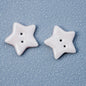 20mm Five-Pointed Star 2 Hole Ceramic Buttons for Handmade DIY Jewelry 10PCS