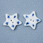 20mm Five-Pointed Star 2 Hole Ceramic Buttons for Handmade DIY Jewelry 10PCS