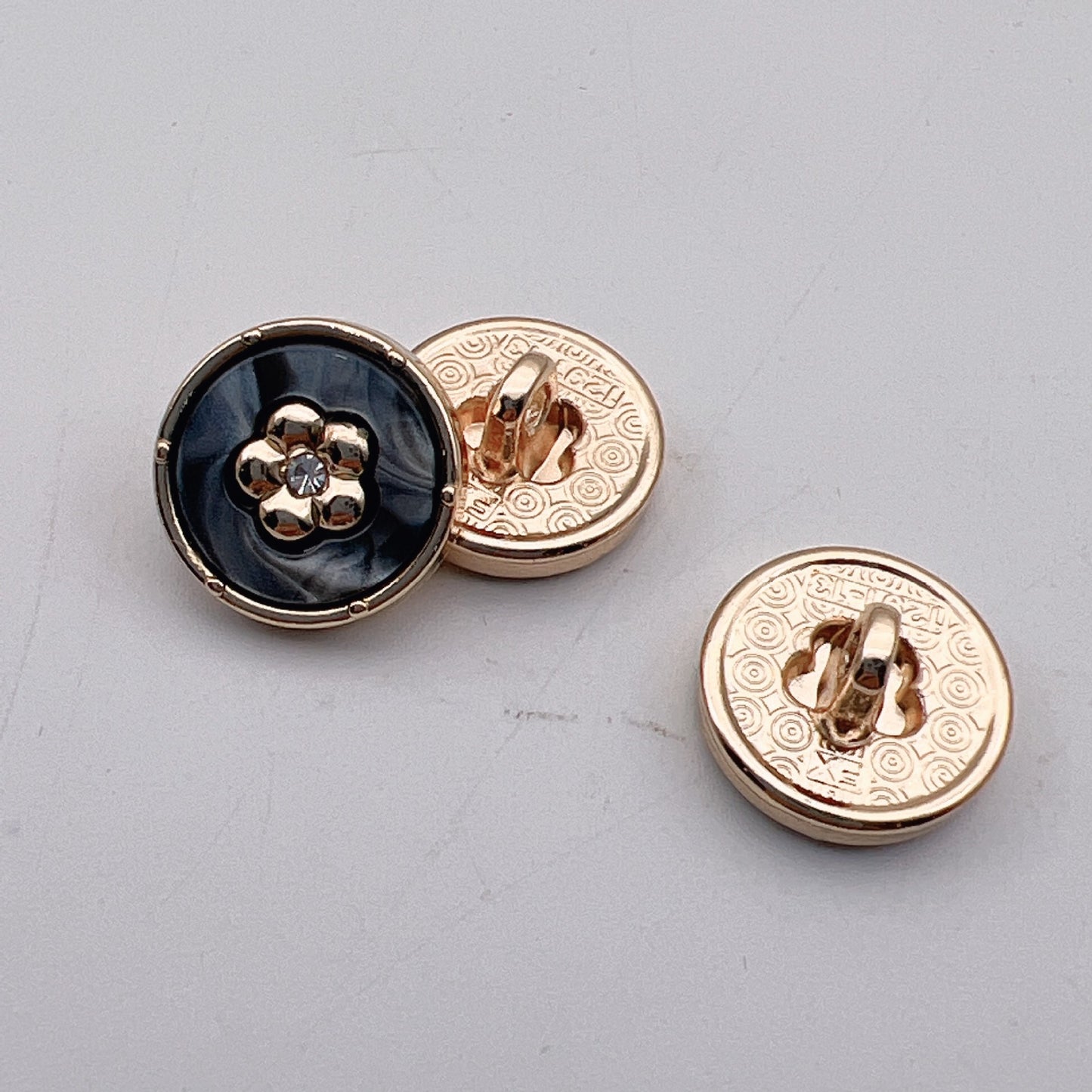 12.5mm Round Diamond Metal Buttons for Women's Shirts 50pcs