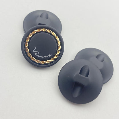 Boutons en résine en maille chaîne dorée de 25 mm avec tige cachée, pack de 48