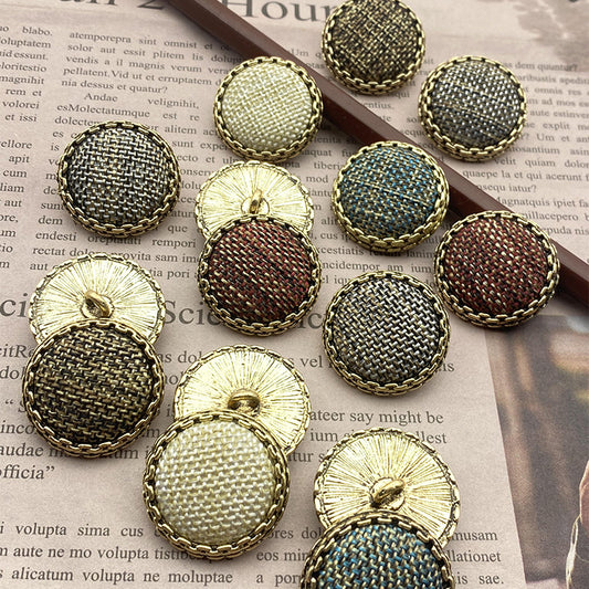 Boutons en métal à tige de tissu en motif étoile de 25 mm, paquet de 50 (5 couleurs)