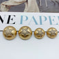 23mm Gold Silver Star Rhinestone Mushroom Metal Sew-Through Buttons 50pcs