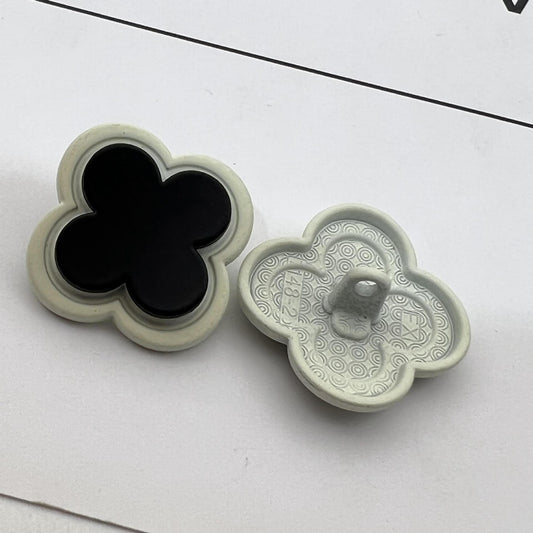 Botones de abrigo de metal en forma de flor 3D de 20/25 mm con capas pintadas, 12 piezas