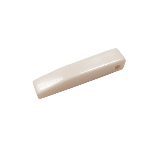 56mm Ivory White Rectangular Bone Coat Buttons 2pcs