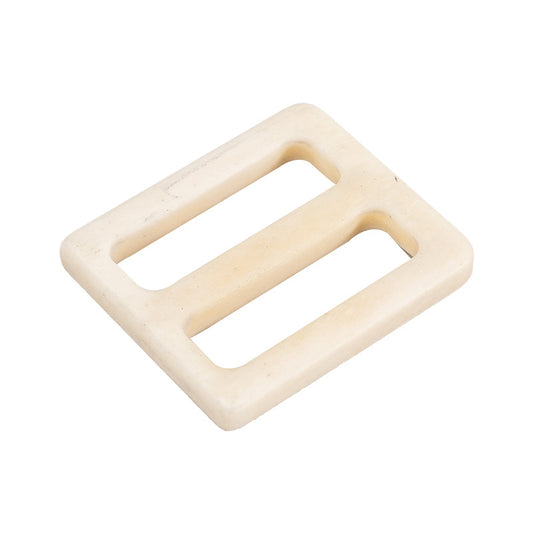 Fivela Ajustadora de Cinto de Osso Branco 25/45mm 2pcs