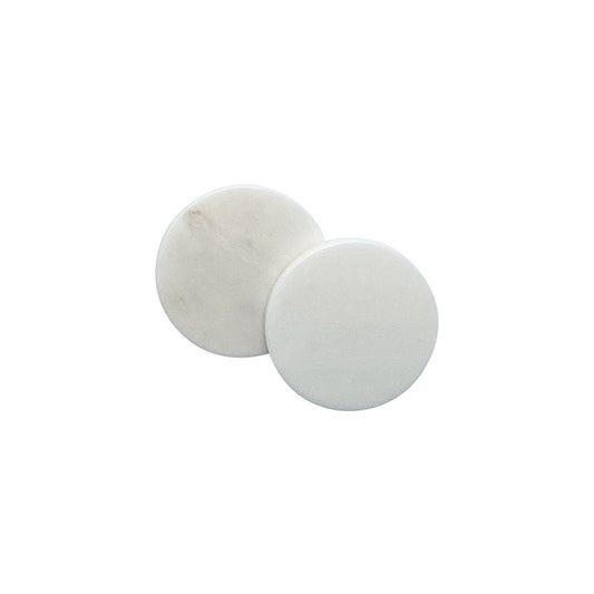 24-40L Round Edge White Shank Bone Buttons 12pcs