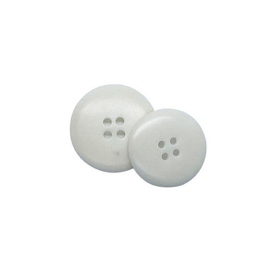 18L-40L Round Edge Four-Hole Natural White Corozo Tagua Nut Buttons