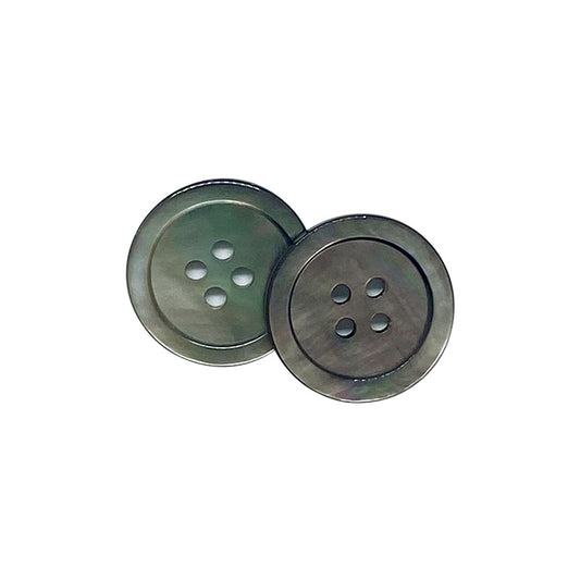 18/20/23mm Natural Round Four-Hole Black Shell Buttons 10pcs