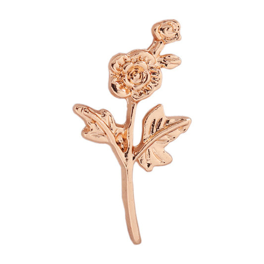 Broche épingle en métal avec branche et fleur 8 pièces