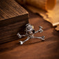 Punk Skeleton Skull Metal Brooch Medal Pin for Men Suit 5pcs