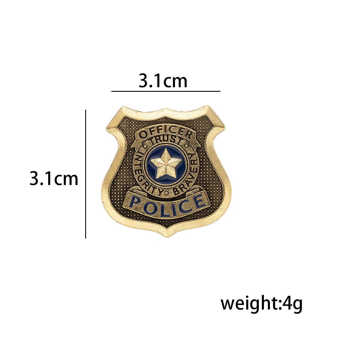 POLÍCIA SHERIFF COSPLAY Roupa Broche Distintivo Pin 6pcs