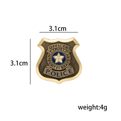 POLÍCIA SHERIFF COSPLAY Roupa Broche Distintivo Pin 6pcs