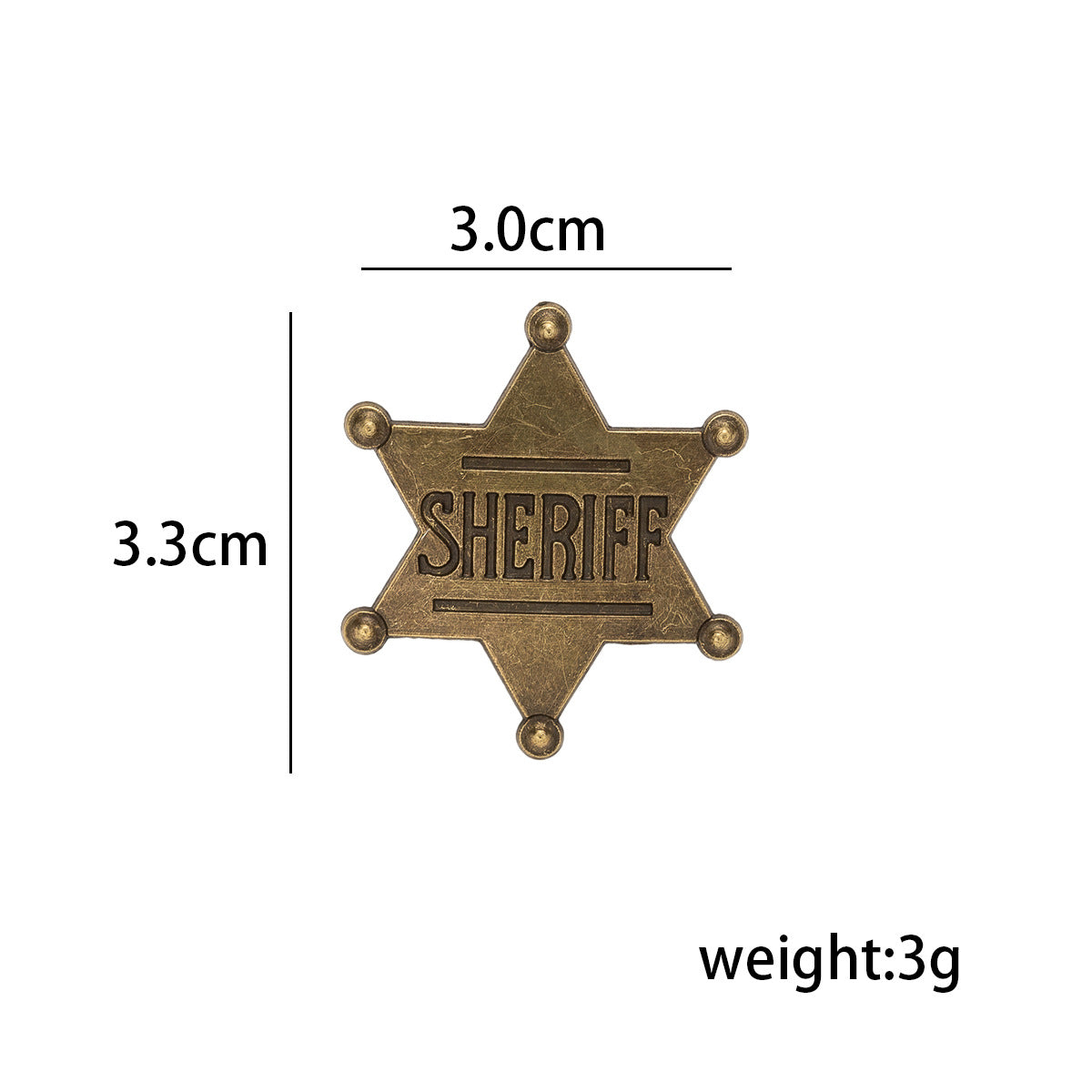 POLÍCIA SHERIFF COSPLAY Roupa Broche Distintivo Pin 6pcs