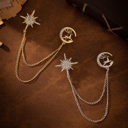 Starry Deer Chain Brooch - Light Luxury Pin 2 Pack