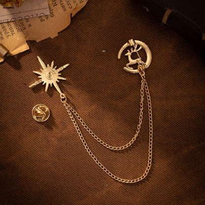 Starry Deer Chain Brooch - Light Luxury Pin 2 Pack