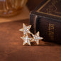 Broche de diamante de tres estrellas de cinco puntas para traje de hombre, pin de solapa, 3 piezas