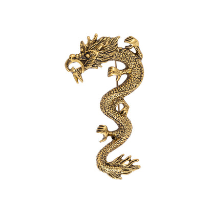 Chinese Stijl Zodiac Draak Totem Retro Goud Zilver Broche 3st.